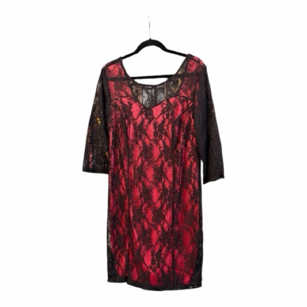 Elegant Black Lace Dress XL